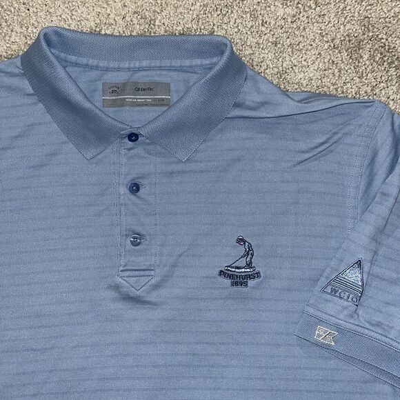 cutter & Buck Carolina blue Pinehurst Putter Boy Golf Polo  shirt L men’s worn - Picture 1 of 5